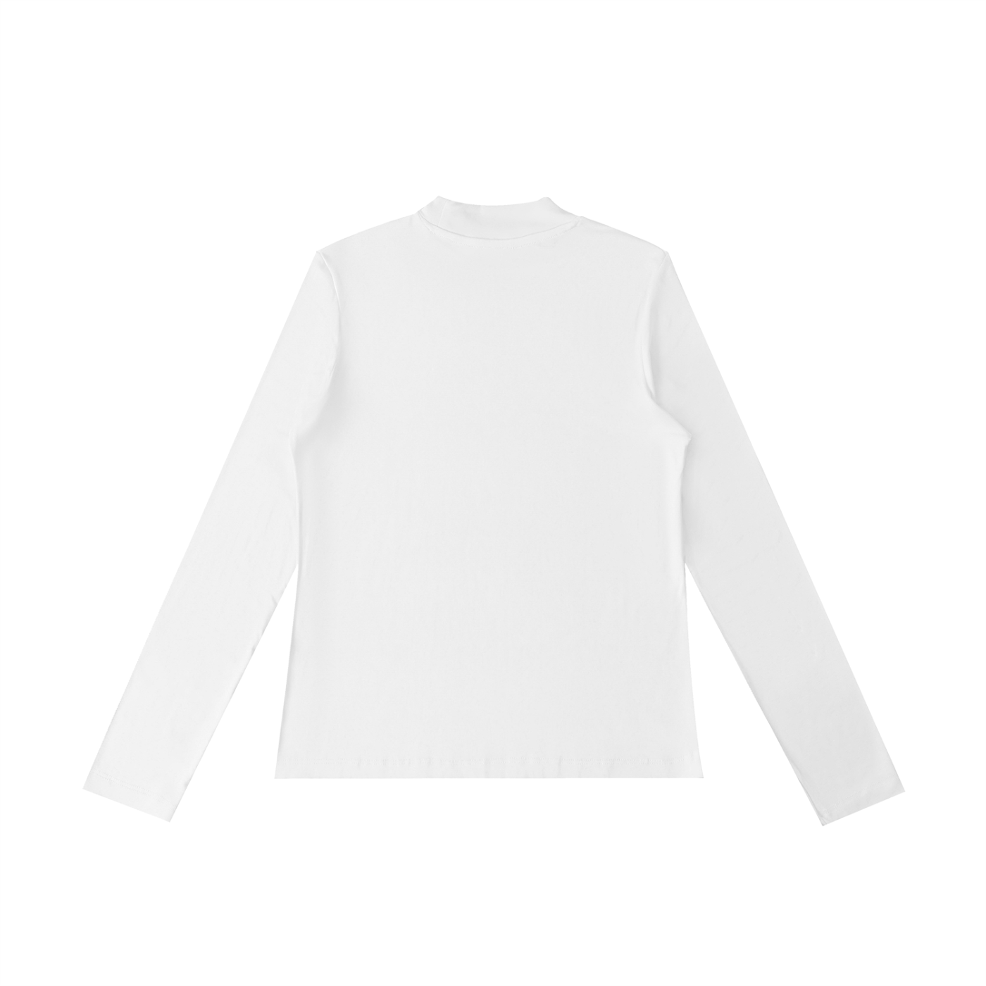 Glitched Mock Neck Long Sleeve T-Shirt