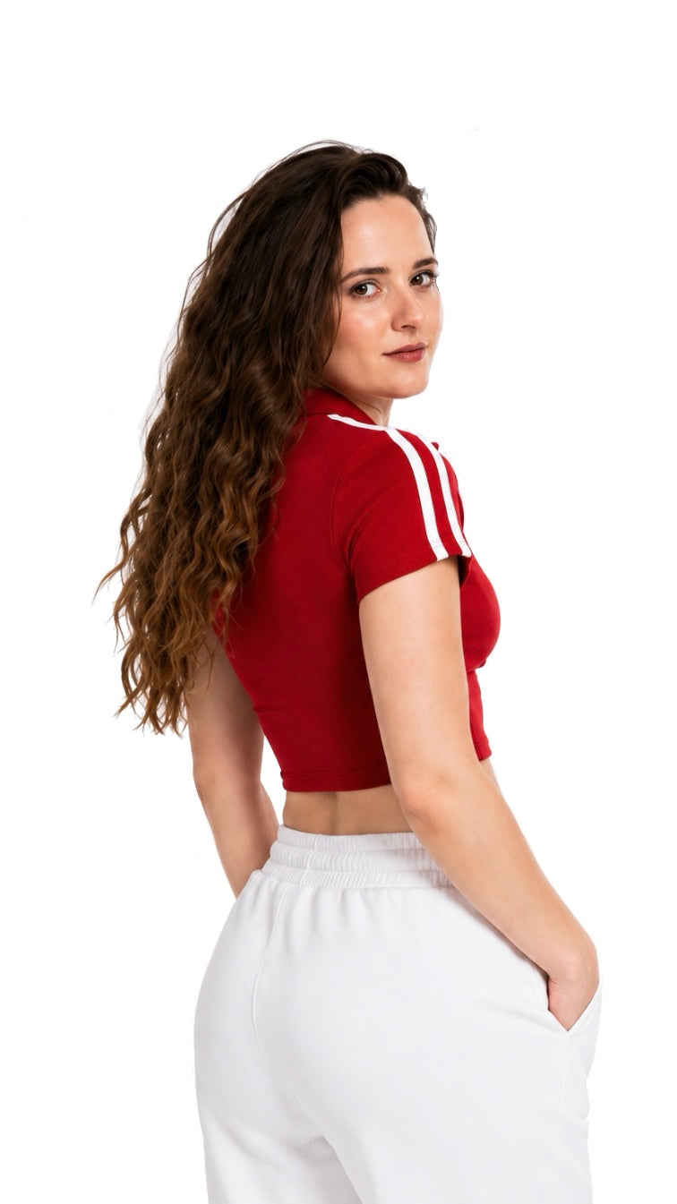 Women's Racer Full Zip - Red