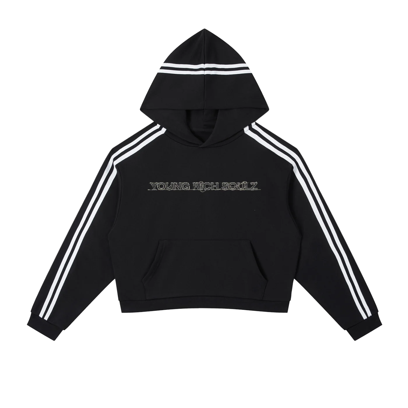 Women’s Stripped Cropped Hoodie