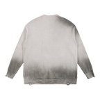 Distressed Ripped Crewneck Sweater