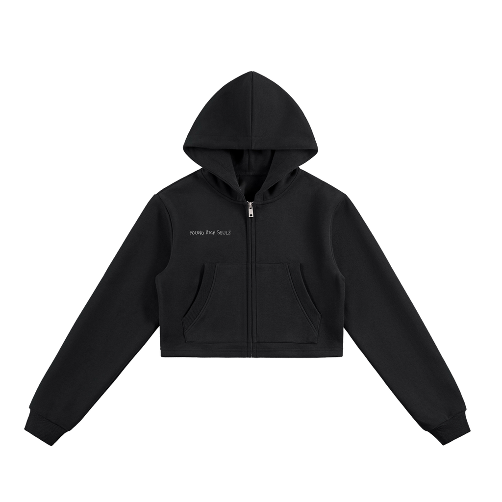 Versatile Cropped Zip Hoodie