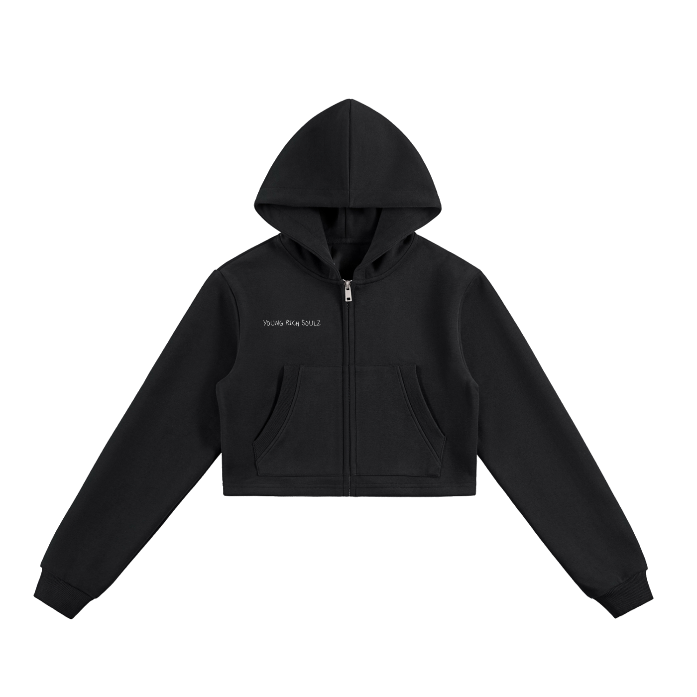 Versatile Cropped Zip Hoodie