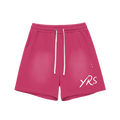 Logo Printed Cotton Shorts - Rose Red