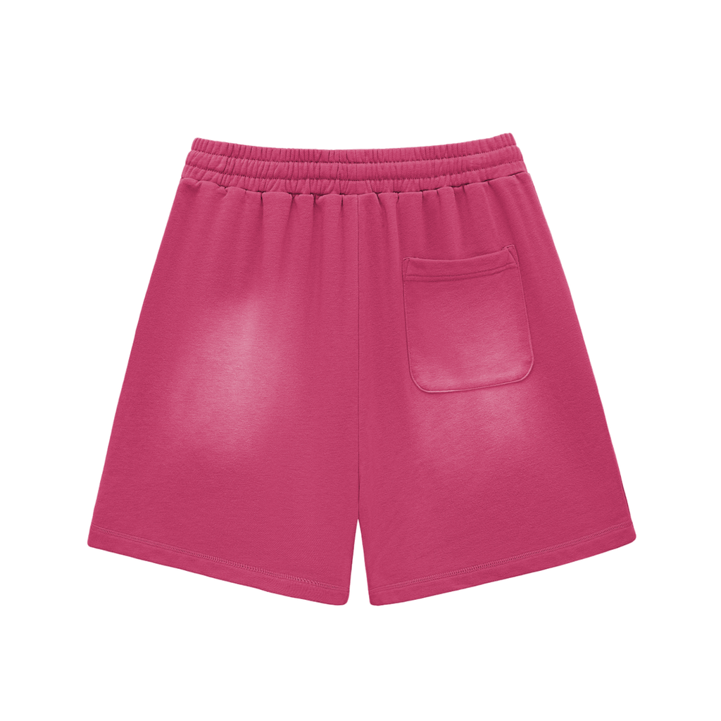 Logo Printed Cotton Shorts - Rose Red