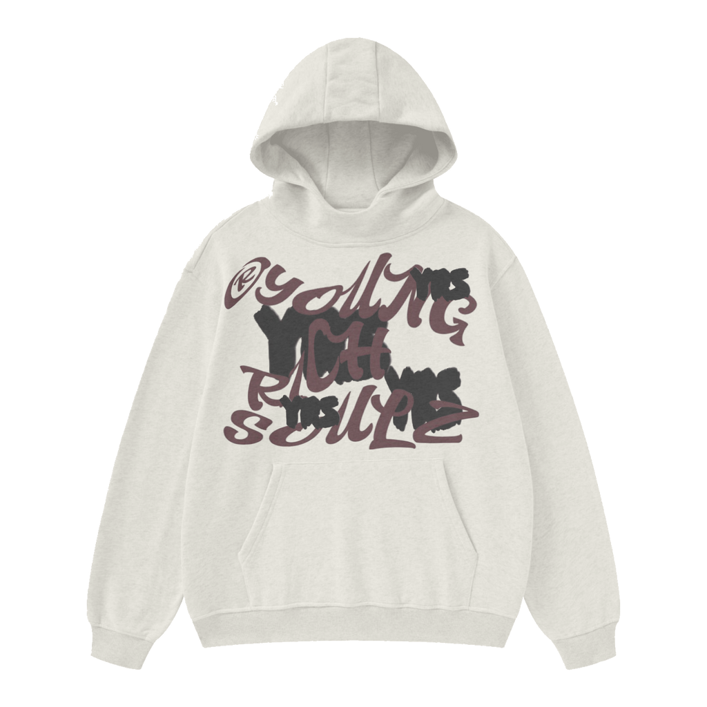 High Neck Insulated Logo Printed Hoodie