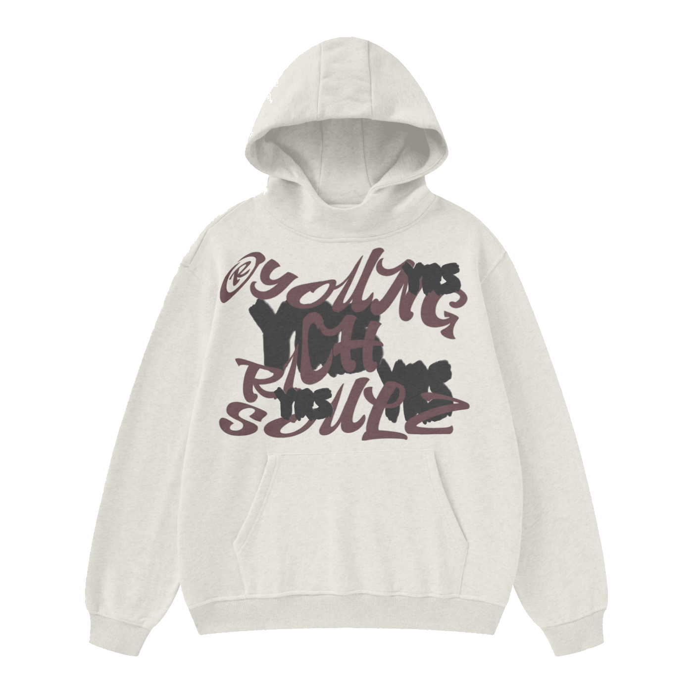 High Neck Insulated Logo Printed Hoodie