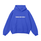 Solid Letters Logo Fleece Hoodie - Klein Blue