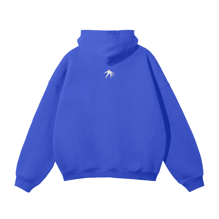 Solid Letters Logo Fleece Hoodie - Klein Blue