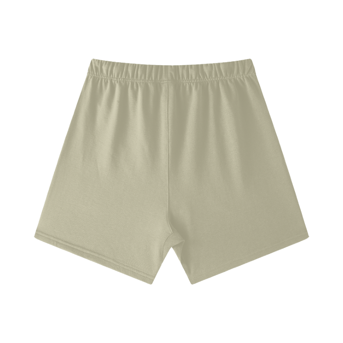 Heavyweight Fleece Logo Loose Fit Shorts - Grey Apricot
