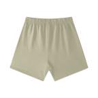 Heavyweight Fleece Logo Loose Fit Shorts - Grey Apricot
