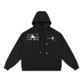 Logo Button Placket Hoodie