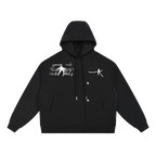 Logo Button Placket Hoodie