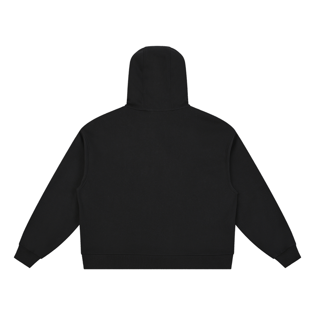 Logo Button Placket Hoodie