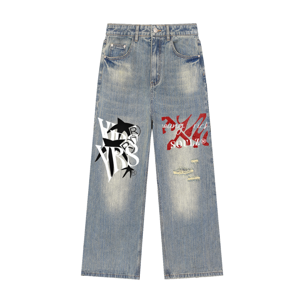 Aggressive Distressed Denim