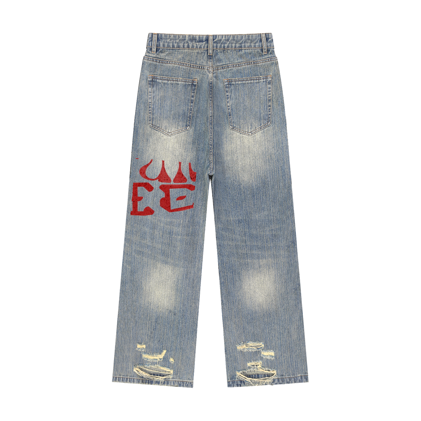 Aggressive Distressed Denim