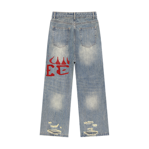 Aggressive Distressed Denim