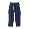 Royal Blue Side-Stripe Wide Leg Trousers