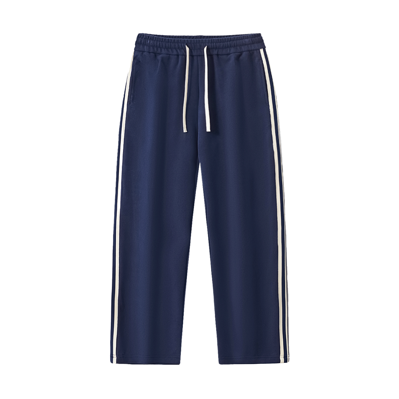 Royal Blue Side-Stripe Wide Leg Trousers