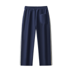 Royal Blue Side-Stripe Wide Leg Trousers