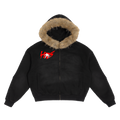 Racer Detachable Fur Hoodie