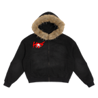 Racer Detachable Fur Hoodie
