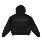 Racer Detachable Fur Hoodie