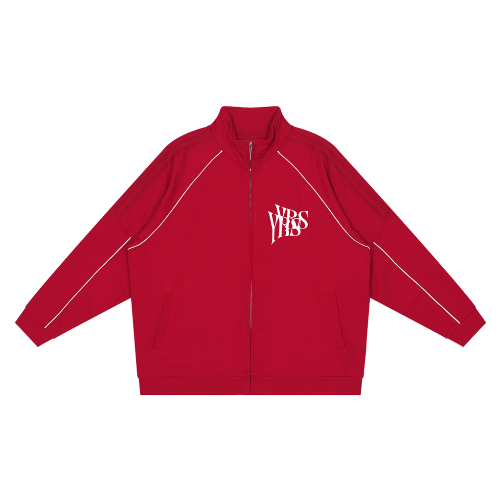 Reflection Striped Raglan Sleeve  Jacket