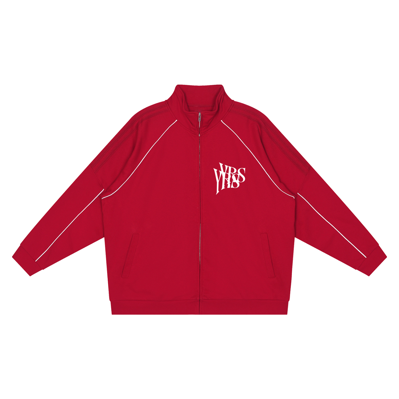 Reflection Striped Raglan Sleeve  Jacket