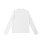 Glitched Mock Neck Long Sleeve T-Shirt