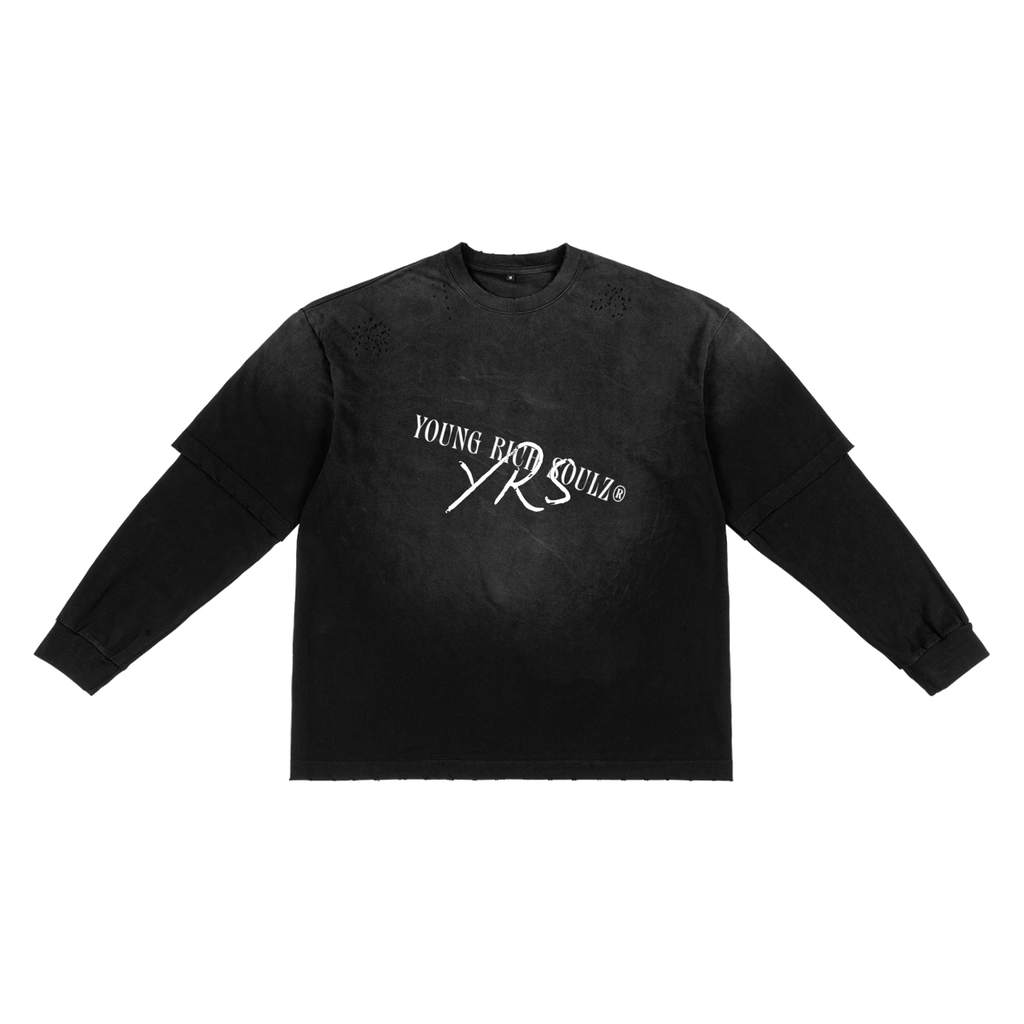 Hand-Frayed Imitation Two-Piece T-Shirt