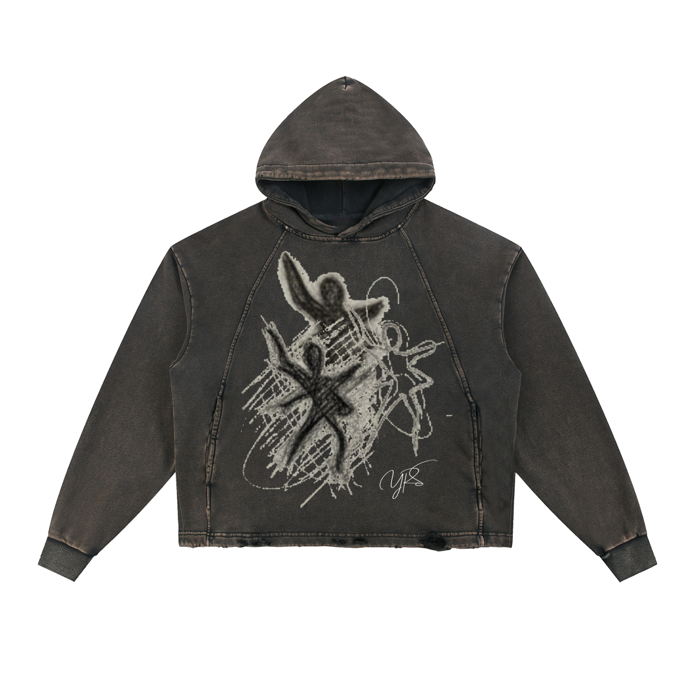 Champions Frayed-Hem Hoodie