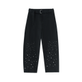 Belted Barrel-leg Chino Pants