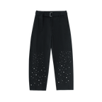 Belted Barrel-leg Chino Pants