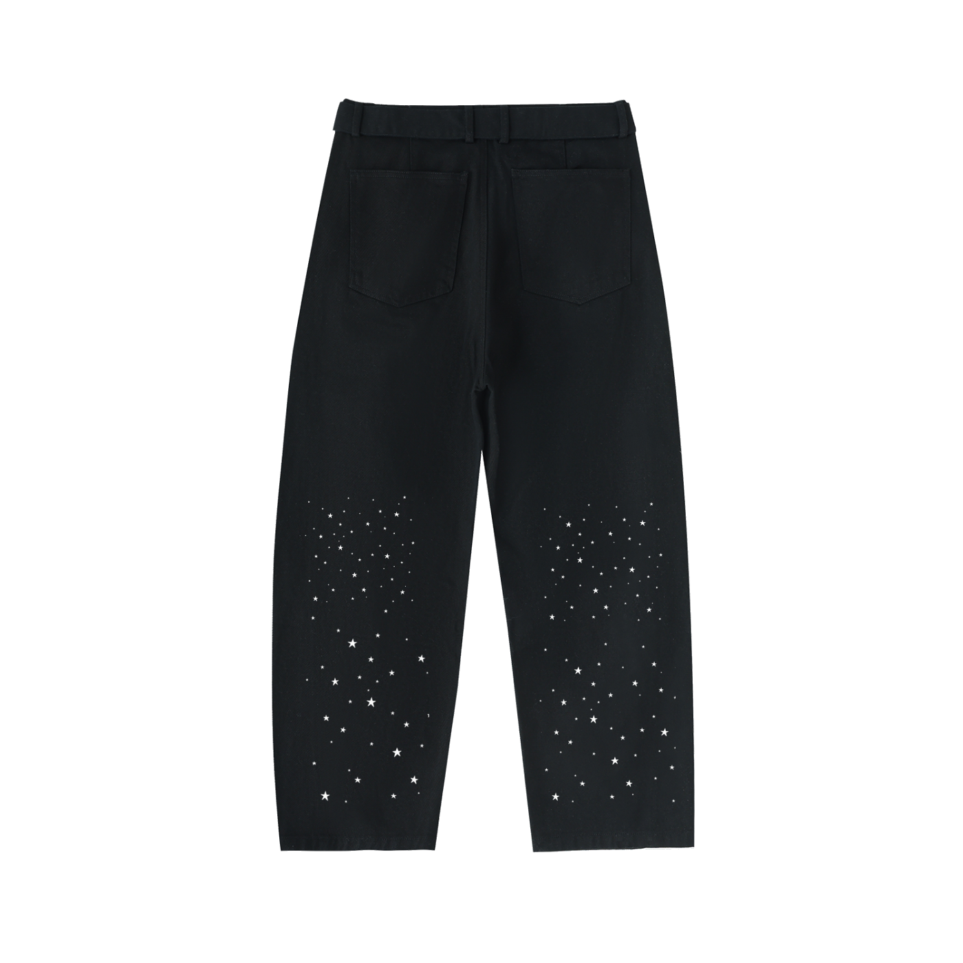 Belted Barrel-leg Chino Pants