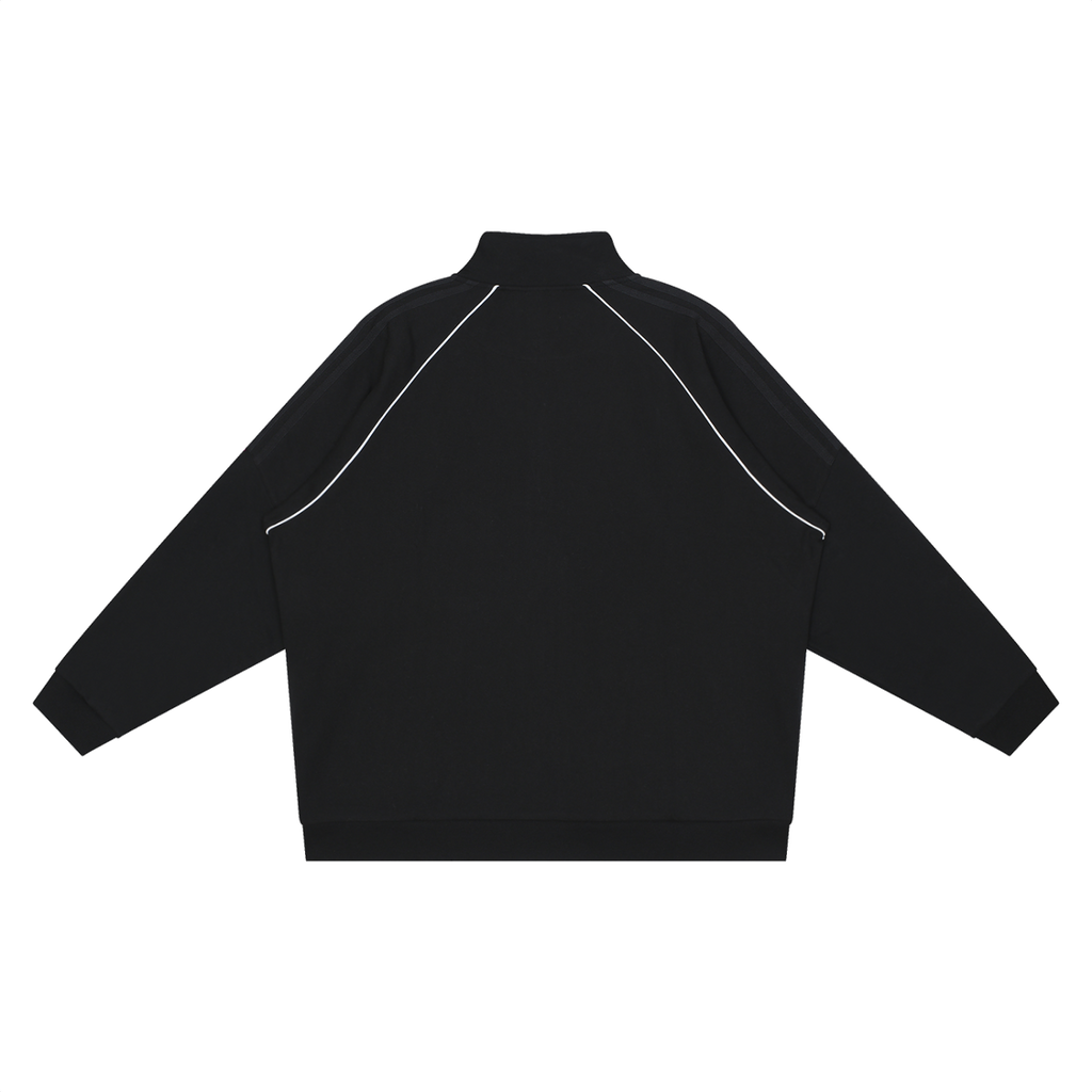 Reflection Striped Raglan Sleeve  Jacket
