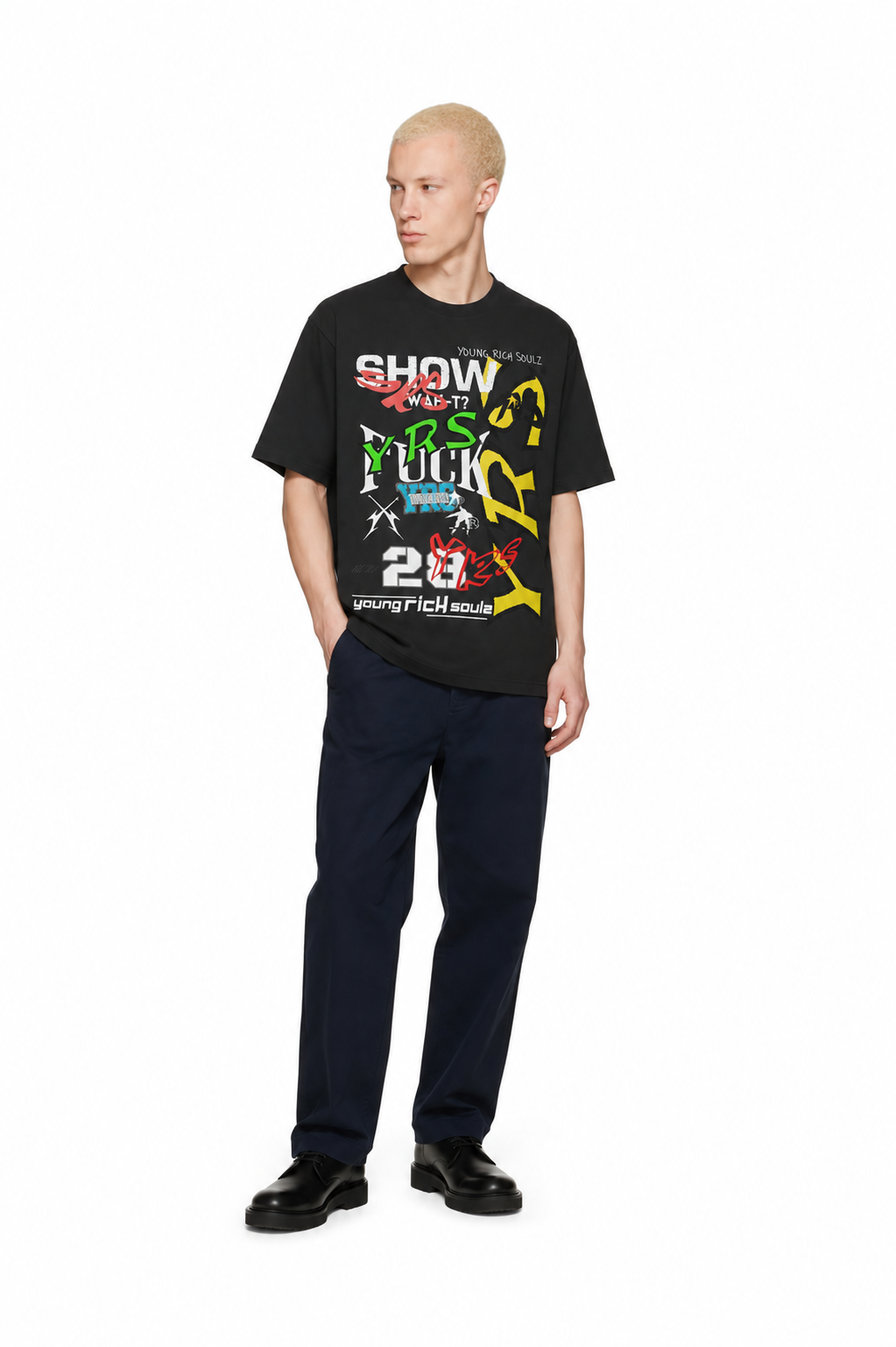 Aggressive Racer Logo Drop Shoulder T-Shirt