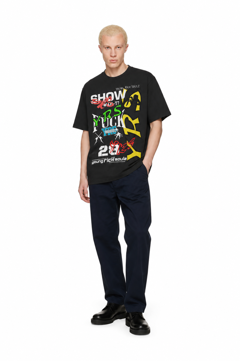 Aggressive Racer Logo Drop Shoulder T-Shirt