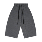 Unisex Plaid Loose Capri Shorts