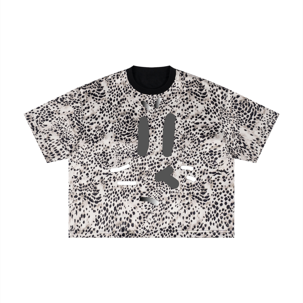 Unisex Leopard Print Boxy T-Shirt