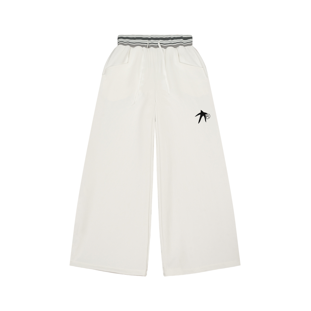 Striped Waist Wide Leg Pants